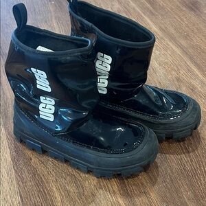 UGG Kids Glossy Black Rain Boots